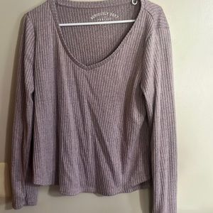 Aeropostale v neck sweater Seriously Soft XL ribbed women’s purple